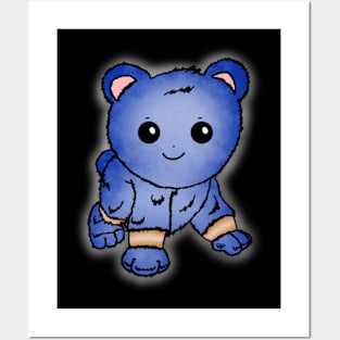 Cute Baby Blue Bear Posters and Art